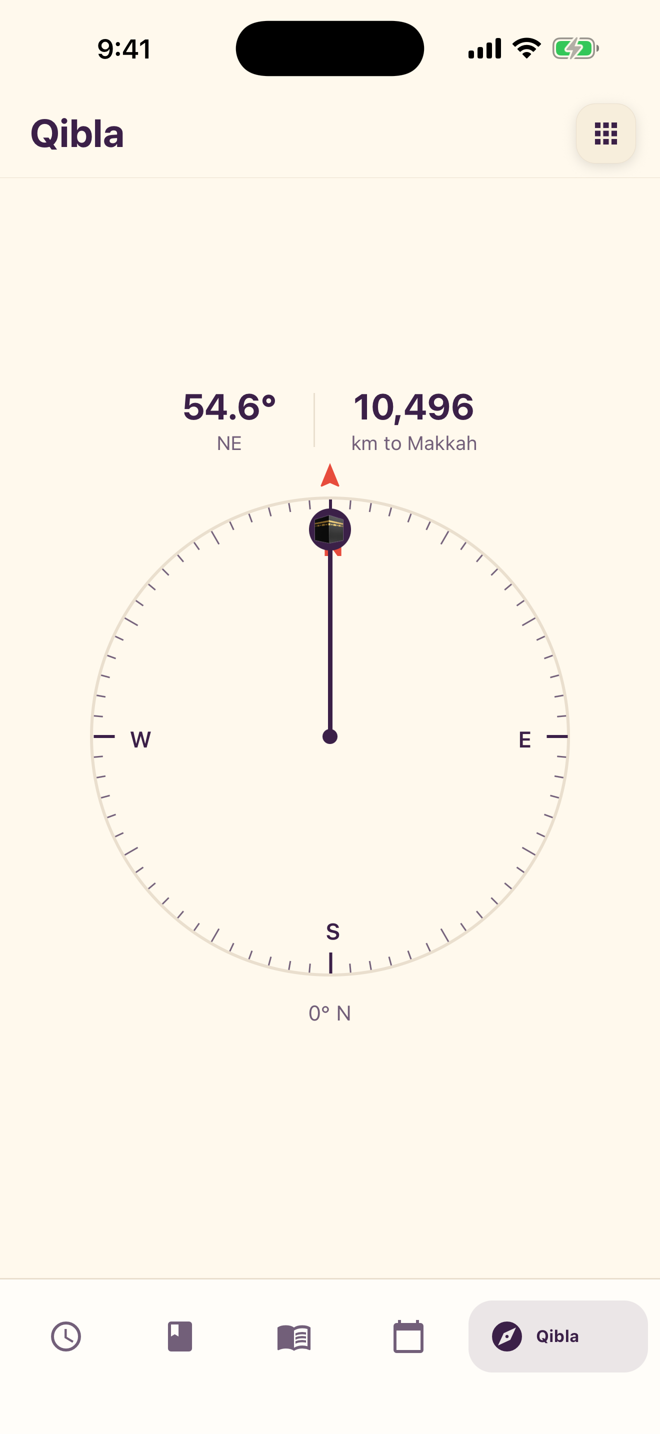 MuslimOS Qibla compass